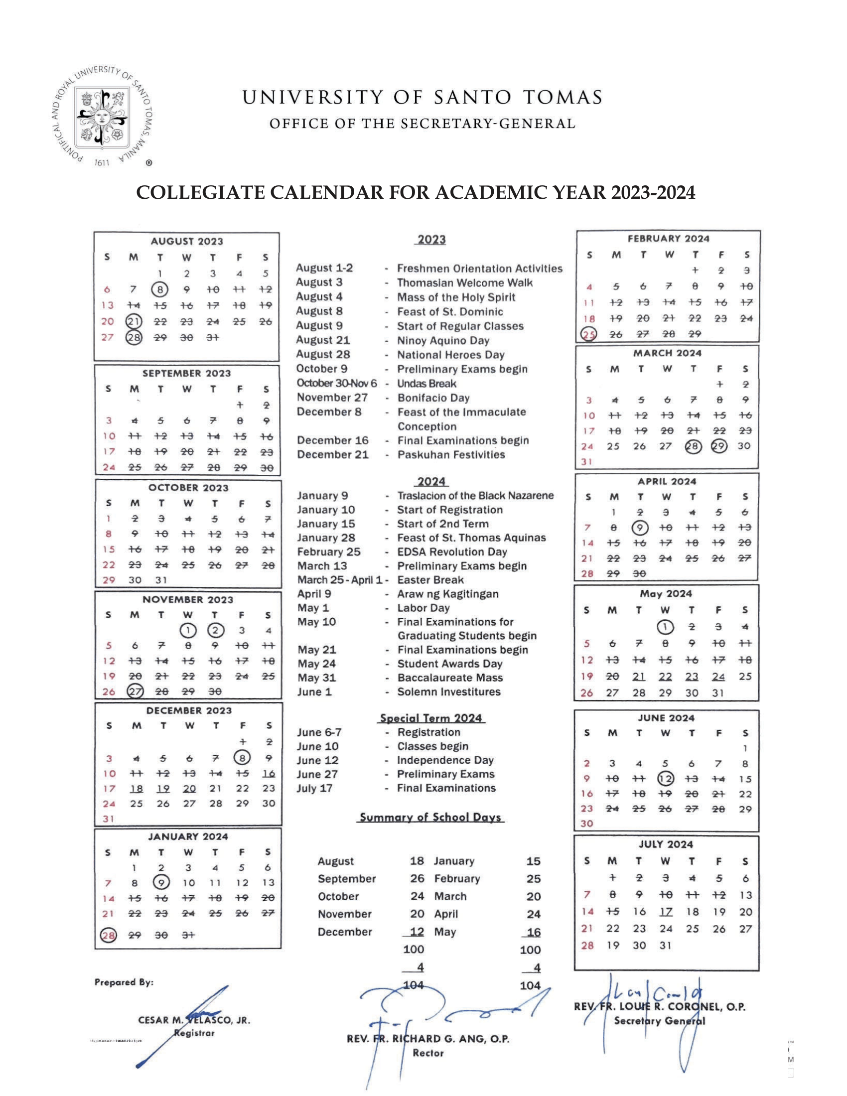 Academics UST Civil Law